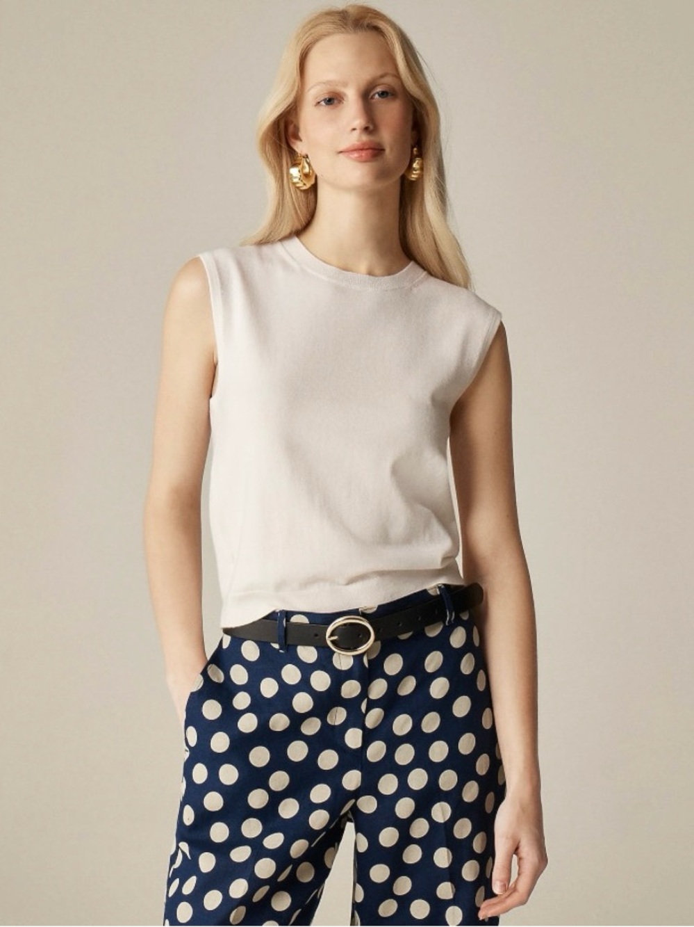 NWT J. Crew Featherweight Cashmere-blend Cropped Sweater Shell Snow Pink